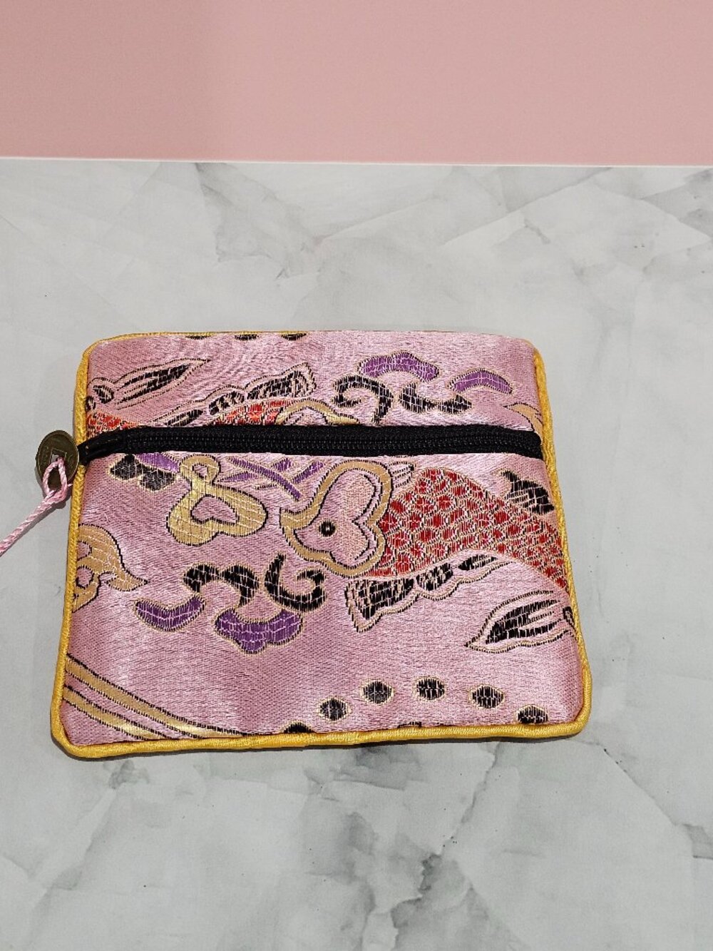 🎀 Pink Silk Coin Pouch | Asian-Inspired Style